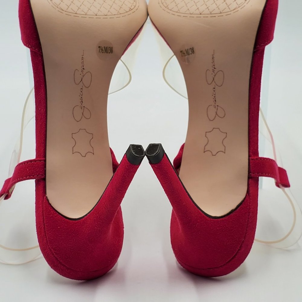 Jessica Simpson Magenta Sling Back Heels - Picture 17 of 17
